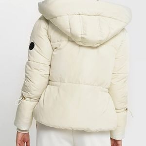 River Island Jackets \u0026 Coats | Brand New River Island Cream Drawcord Shawl Puffer Coat | Color: Cream/White | Size: 6 | 2020t's Closet